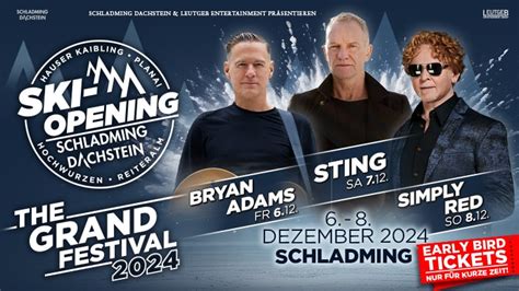 Bryan Adams Sting Simply Red eröffnen Ski Saison 2024 in