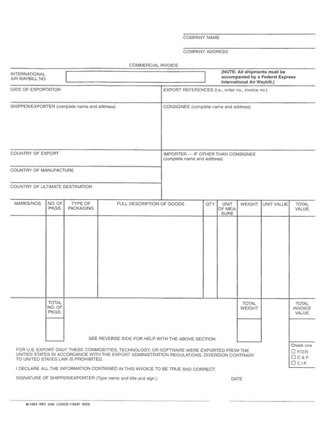 Fedex Commercial Invoice Template: Complete with ease | airSlate SignNow