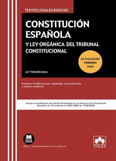 Constituci N Espa Ola Y Ley Org Nica Del Tribunal Constitucional