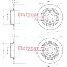 2X METZGER BREMSSCHEIBEN HINTEN 291 8mm VOLL PASSEND FÜR CHEVROLET CRUZE