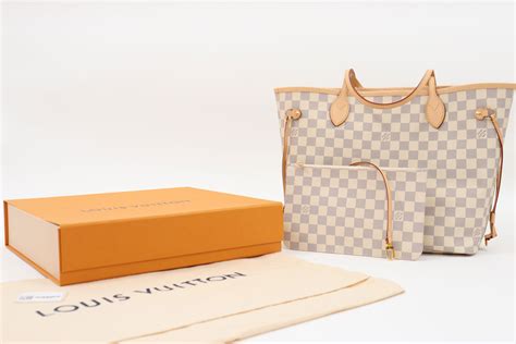 Louis Vuitton Damier Azur Neverfull Mm Beige At Jills Consignment