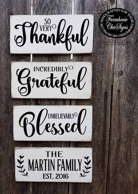 Home And Living Wall Hangings Wall Décor Thankful Grateful Blessed Sign