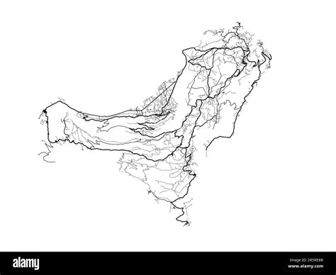 Road map of the city of El Hierro in Spain on a white background Stock ...