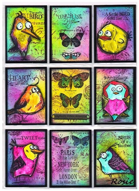 Birds Crazy Tim Holtz Crazy Birds Stamps Tim Holtz Crazy Birds Cards