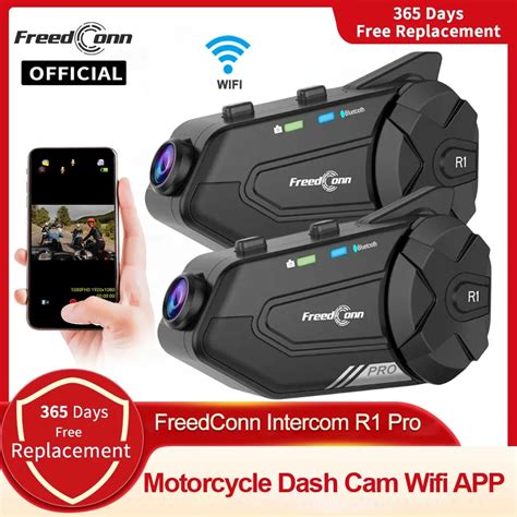 Freedconn R1 Pro Bluetooth Helmet Intercom Headset Portable Motorcycle