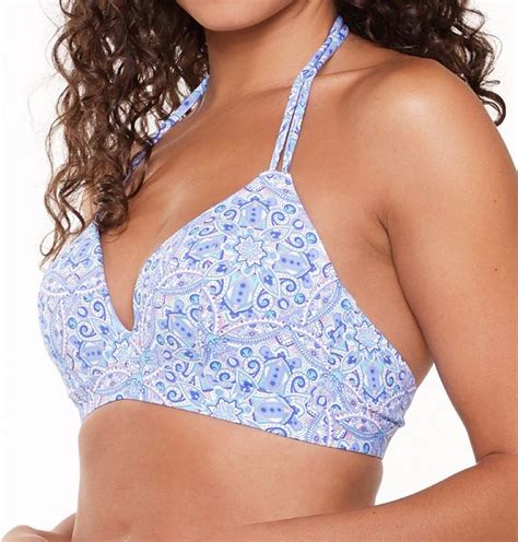 LingaDore Voorgevormde Triangel Bikini Top 7215TB Blue Paisley