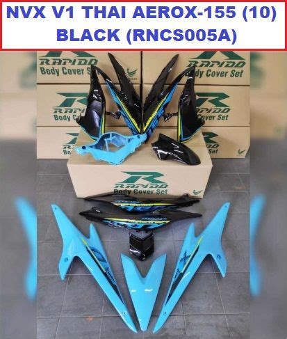 Rapido Cover Set Yamaha Nvx V Thai Aerox Black Blue Nvx V