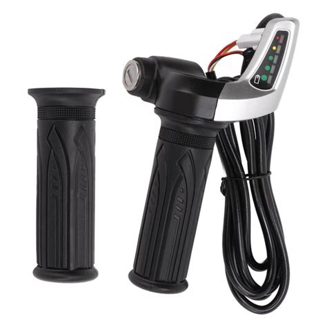 Pair Electric Bike Throttle Grip Universal Electric Scooter Wire Throttle Grip With Led Display