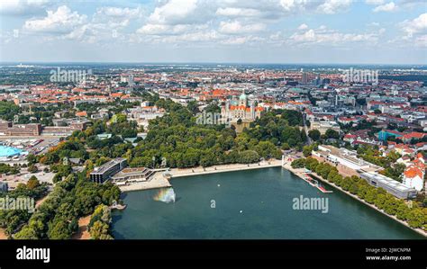 New Town Hall Neues Rathaus And Hannover City Center Aerial View