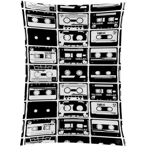 OWNTA Black And White Cassette Tape Pattern Stunning Polyester Fiber