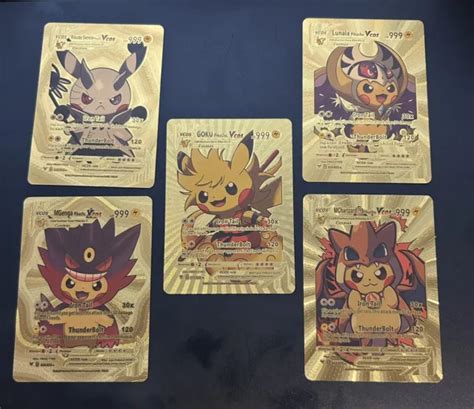 Lots De Cartes Pok Mon Pikachu En Or Eur Picclick Fr