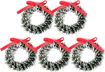 Besportble Pcs Mini Christmas Wreath Artificial Christmas Wreath