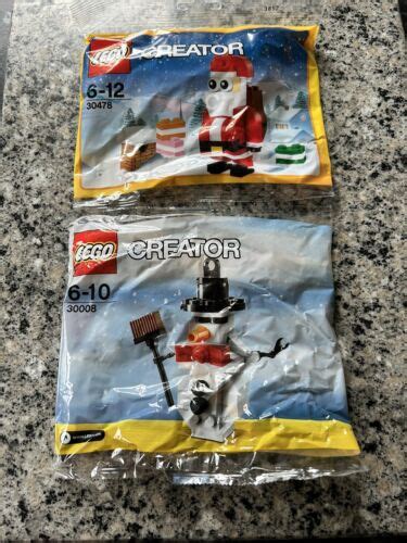 2 X LEGO Creator Polybag 30478 Santa 30008 Snowman Christmas Sealed