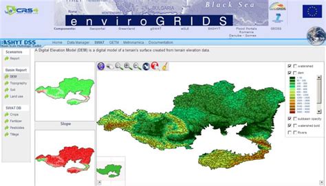 Digital Elevation Model Viewed On The Bashyt Interface For The Black