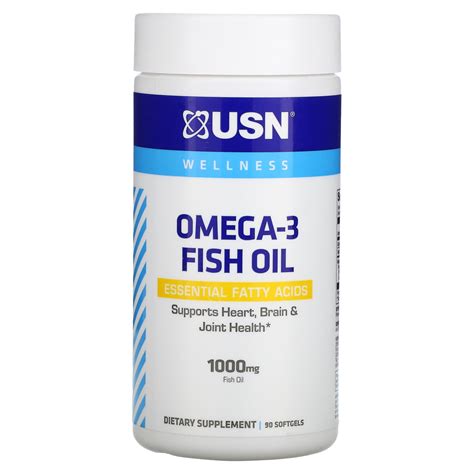 USN Omega 3 Fish Oil 1 000 Mg 90 Softgels