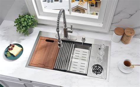 X Drop In Kitchen Sink Workstation Bokaiya Inch Kitchen Sink