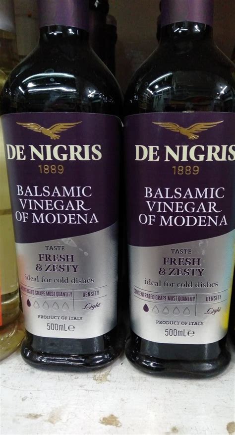 De Nigris Balsamic Vinegar Of Modena Bottles Packaging Size 500 Ml