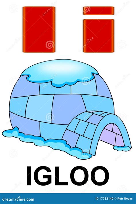 Letter I igloo stock illustration. Illustration of pole - 17732140