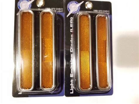 United Pacific Cml6872a 2 1968 72 Chevrolet Gmc Truck Led Amber Side Marker Light Pair