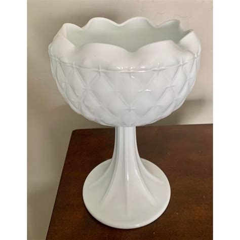 Vintage Milk Glass Footed Bowl Chairish