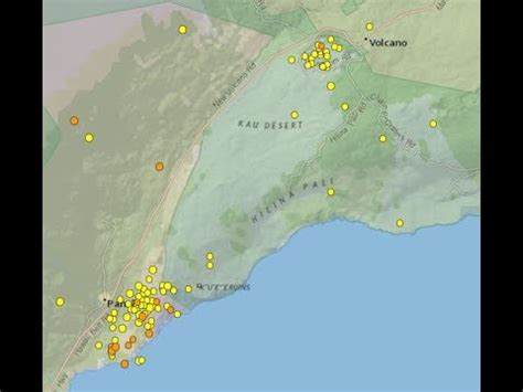 Earthquake Swarm Hawaii South West Rift Zone Pahala Hawaii Slump