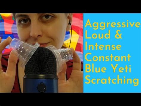 Asmr Loud Fast Aggressive Blue Yeti Mic Scratching With Mesh Hair