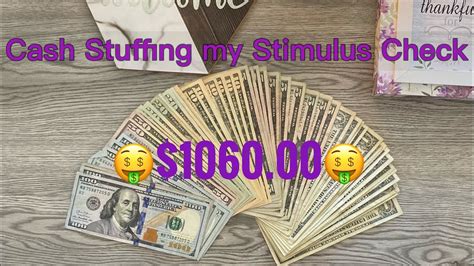 1060 Stimulus Check 3 Cash Stuffing Sinking Fund March 2021 Stim Money