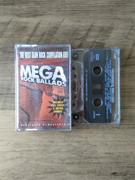 Kaset Pita Kompilasi Mega Rock Ballads Musik Media CD DVD