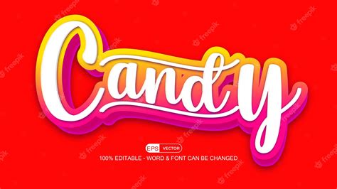 Premium Vector Candy Editable Text Effect 3d Style