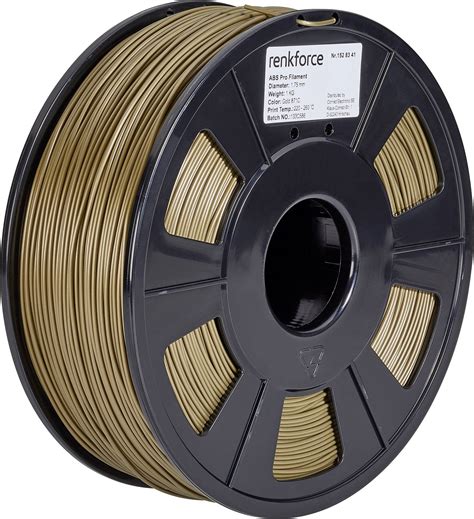 Filament do drukarek 3D ABS Renkforce 01 04 12 1116 Średnica