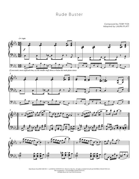 Rude Buster Deltarune Piano Sheet Music By Toby Fox Sheet Music For Piano Solo At Sheet