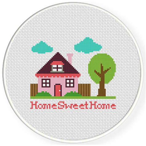 Home Sweet Home Cross Stitch Pattern Daily Cross Stitch