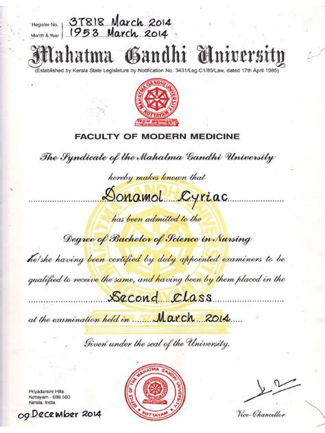 Degree Certificate Pdf