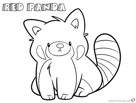 Red Panda Coloring Page at GetDrawings | Free download