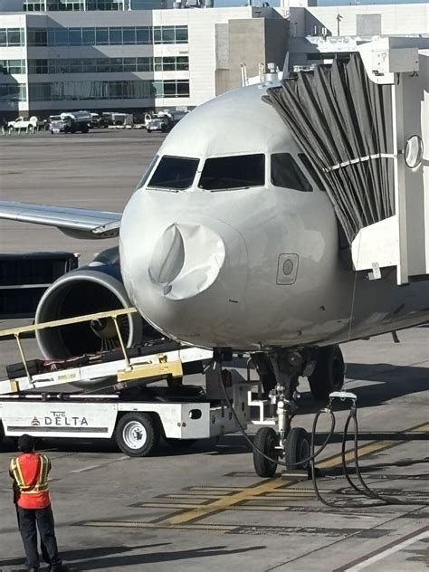 Delta Air Lines Airbus A320 Lands In Denver With Mysterious Damage To Its Nose Cone - The ...