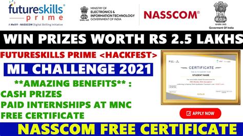 Nasscom Free Certificate Machine Learning Free Course Futureskills