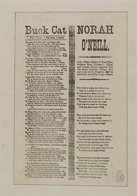 Buck Cat Occupations English Ballads National Library Of Scotland