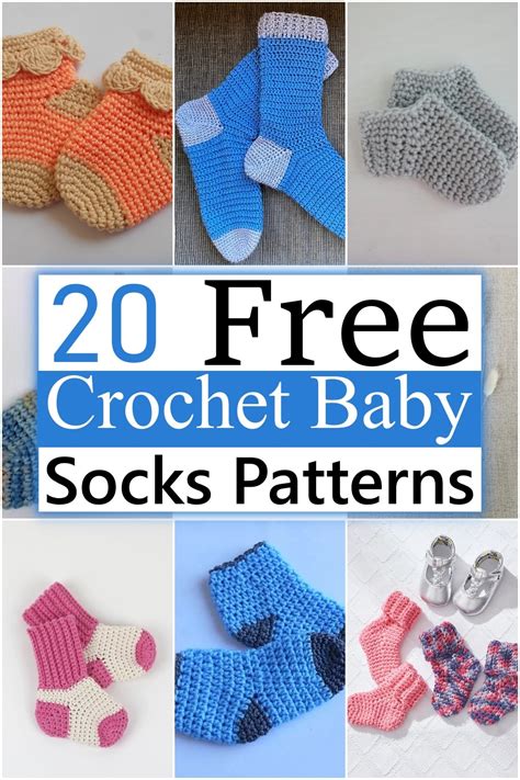 20 Cute Crochet Baby Socks Patterns Free - All Crochet Pattern