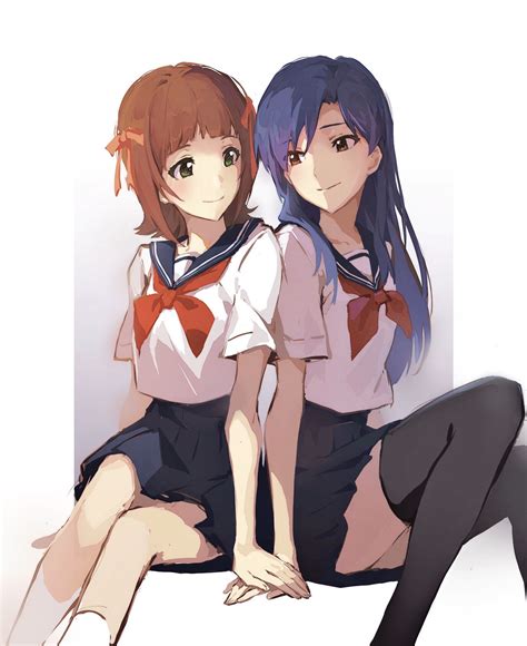 Amami Haruka And Kisaragi Chihaya Idolmaster And 1 More Drawn By