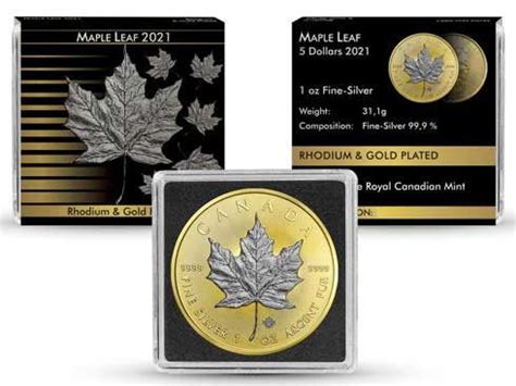 Kanada 5 Dollars 2021 Maple Leaf Gold Rhodium 1 Oz Catawiki