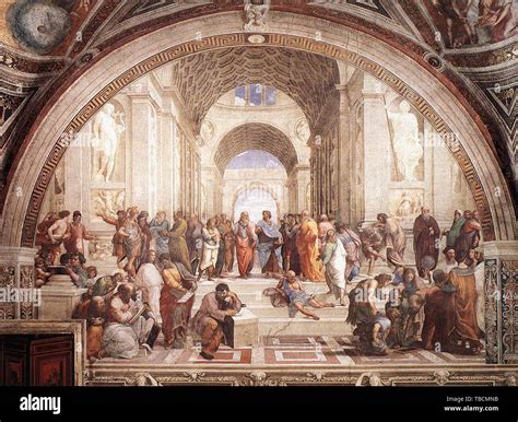 Raffaello Sanzio Da Urbino Raphael School Athens 1509 Stock Photo