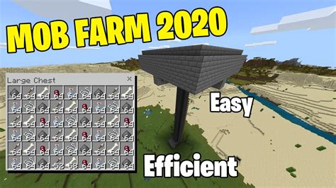 Automatic Mob Farm Minecraft Pe Bedrock Edition Tutorial Youtube