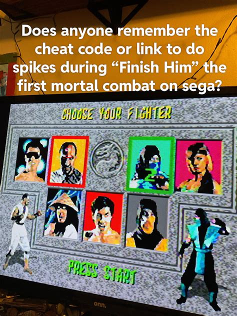 Cheat codes for Mortal Combat : r/SEGAGENESIS