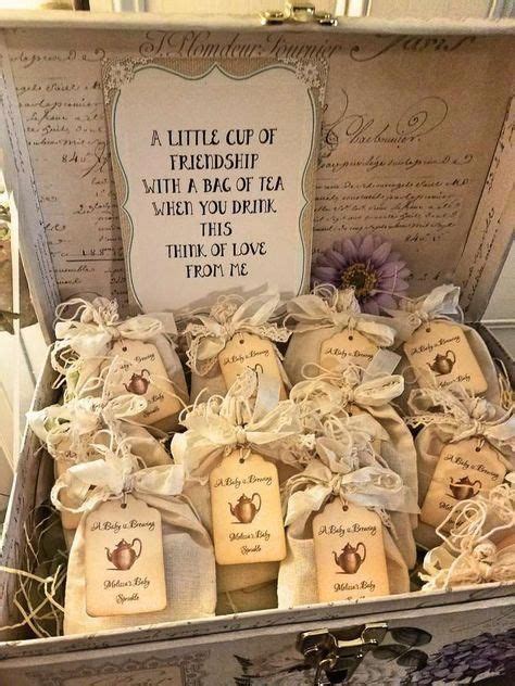 The Little Party Favor Bags With Tea For Guests Is Such A Cute Idea For