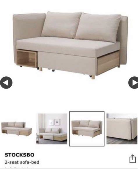 Ikea Seater Sofa Bed With Storage Stocksbo Furniture Home Living