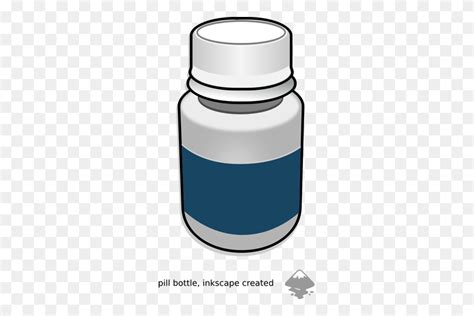 Pill Bottle Vector Clip Art - Rx Bottle Clipart - FlyClipart