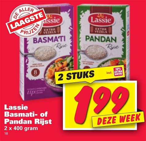 Lassie Basmati Of Pandan Rijst 2 400g Aanbieding Bij Nettorama