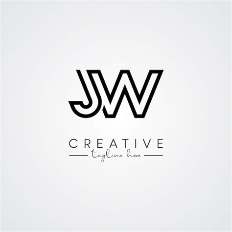 Premium Vector Modern Unique Artistic Letter Jw Wj Logo Design