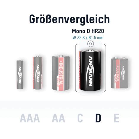 X Ansmann Industrial Batterie Mono D V Lr Alkaline St Ck