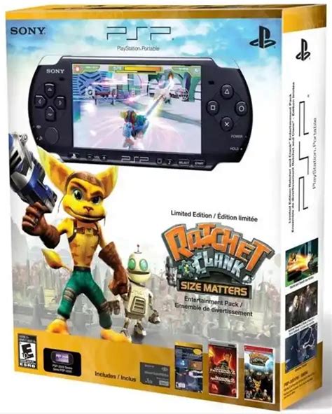 Sony Psp Black Ratchet And Clank Size Matters Bundle